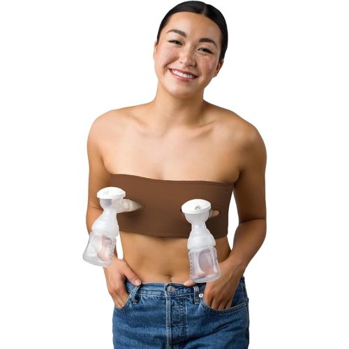 Pump Strap Hands-Free Pumping Bra, Breast Pump Bra for Breastfeeding Pumps for Women, Hands Free Pumping Bustier