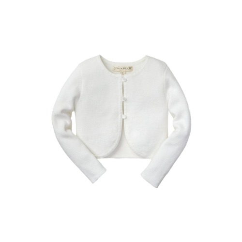 Girls' Cropped Curved Hem Cardigan, Infant