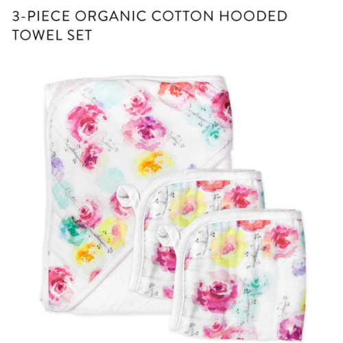 3-Piece Organic Cotton Hooded Towel Set, Tossed Skulls | Honest Baby Clothing