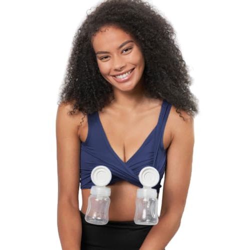 Larken Hands Free Pumping Bra for Breastfeeding | Breast Pump - Maternity Bras for Pregnancy, Pumping & Nursing Bra in One