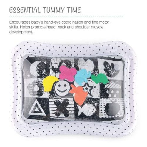 The Peanutshell Montessori Tummy Time Water Play Mat, High Contrast Baby Toy
