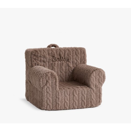 My First Anywhere Chair®, Toasted Coconut Cozy Cable Knit Slipcover Only