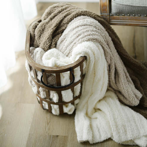 Simply Organic Bamboo Plush Blanket | Pebble