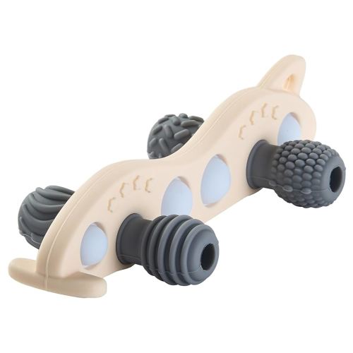 Baby Teething Toys Silicone Car Teether for Baby BPA Free Sensory Chew Toy (Blue)