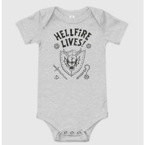 Stranger Things Hellfire Lives Baby Bodysuit – Netflix Shop