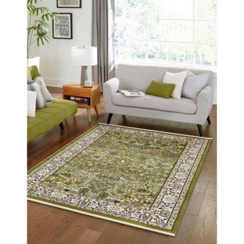 Unique Loom Narenj Collection Area Rug - Bristol (5' 1" x 8' Rectangle Green/Ivory)