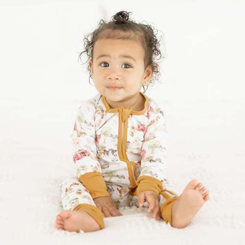 Bamboo Baby Onesie Pajamas - Farm Animals