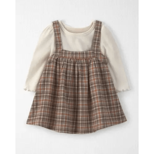 Baby Girl 2-Piece Organic Cotton Plaid Jumper Set - Little Planet | Carter's