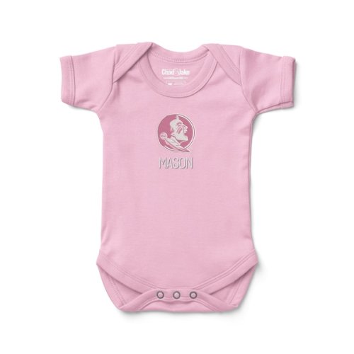 Unisex Infant Chad & Jake  Pink Florida State Seminoles Personalized Bodysuit