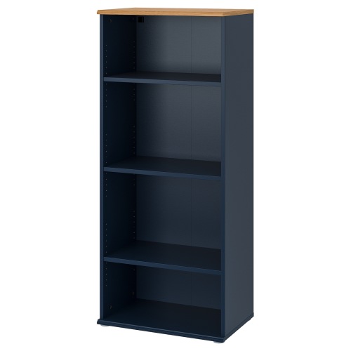 SKRUVBY Bookcase - black-blue 23 5/8x55 1/8 "