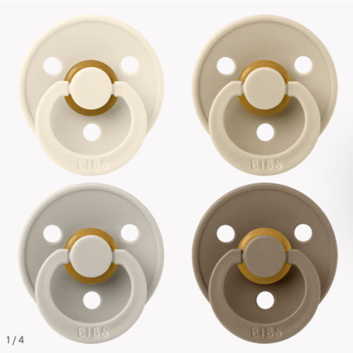 BIBS Colour 4-Pack - Ivory, Sand, Vanilla, Dark Oak Pacifiers – Bibsworld store US