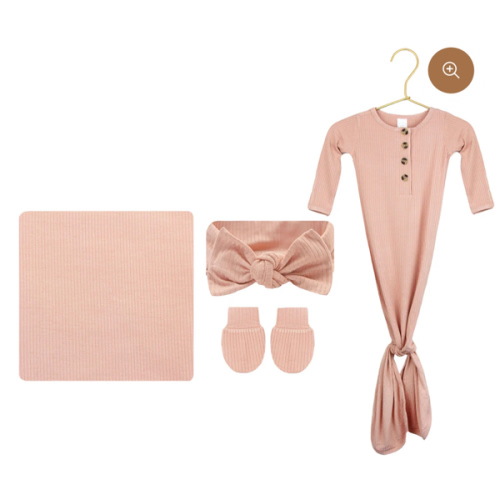 Audrey Ribbed Newborn Headband Bundle (Gown)