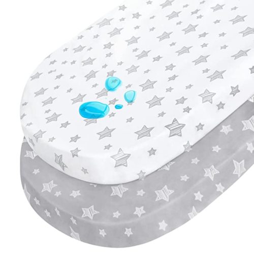 Waterproof Bassinet Sheets, 30" X 15" Fits Most bassinets and Cradles
