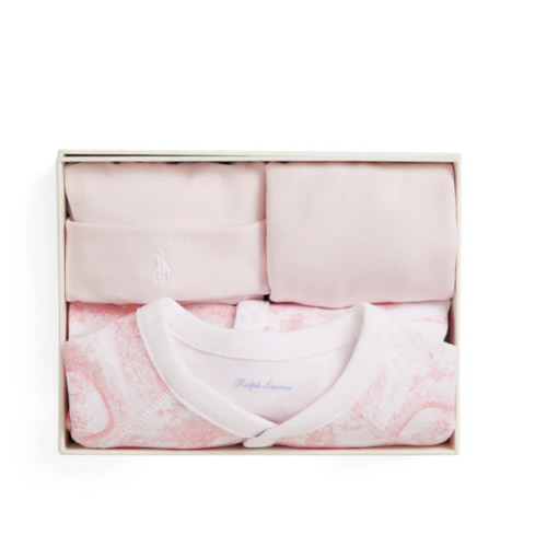 3-Piece Box Set in Pink Toile | Over The Moon