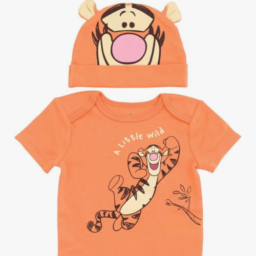 Disney Cosplay Baby Bodysuit and Hat Set Newborn to Infant Sizes (Newborn - 24 Months)