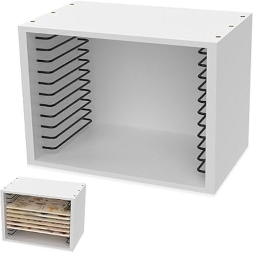 Puzzle Storage Case, Puzzle Holder Storage, Puzzles Shelf Holds Ten 11.81 inch Children's Puzzle Boards, Kids Puzzles Storage for Small Puzzle Board Storages(White)