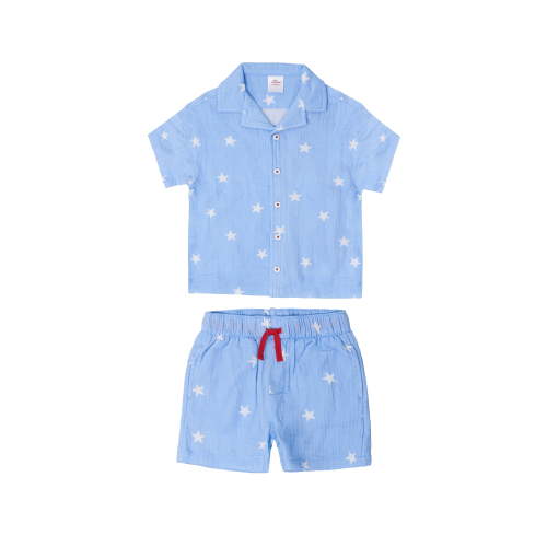 Way to Celebrate Baby and Toddler Boy Americana Shirt and Short Set, Sizes 0-3M-5T