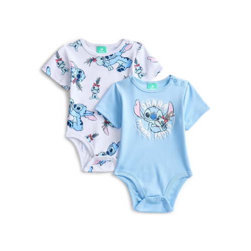 Lilo and Stitch Baby Boys or Girls Graphic One-Piece Bodysuits, 2-Pack, Sizes 0/3M-24M