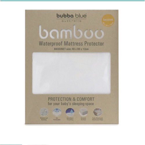 Bubba Blue Bamboo Bassinet Mattress Protector Bassinet