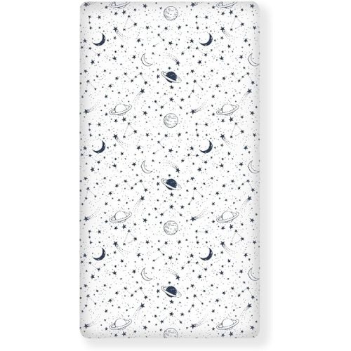 Stars Planets Baby Crib Sheets for Boys Girls Space Fitted Crib Sheet for Standard Crib and Toddler Mattress Moon Baby Mattress Sheets Toddler Bed Sheet 52x28x8 in