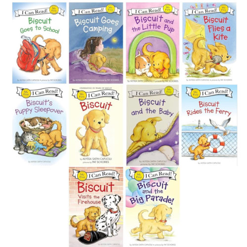 My First I Can Read Biscuit Series 10 Books Set - Biscuit Goes to School, Goes Camping, Little Pup, Flies a Kite, Puppy Sleepover, Anniversary, Baby, Rides the Ferry, Visits the Firehouse, Big Parade