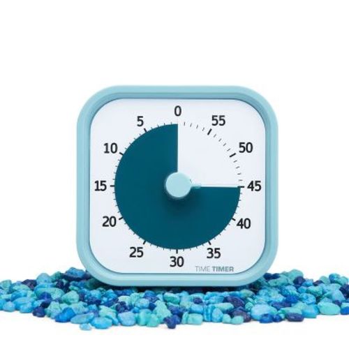 TIME TIMER Home MOD - 60 Minute Visual Timer - Homeschool, Study Tool, Task Focus, and Meetings with Silent Operation (Lake Day Blue)
