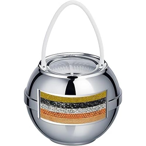 Bath Filter for Tub - Kinder Water Filter for Bathtub, Hard Water Softener to Remove Lead,Chlorine and Fluoride, Improve Skin, Hair and Nails Condition,Chrome