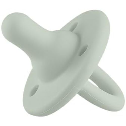 Lee Lee and Me Paci - Sage Color - 100% Medical Grade Silicone Pacifier Breast-Like Nipple Design for Better Latch - Size 0-18 Months