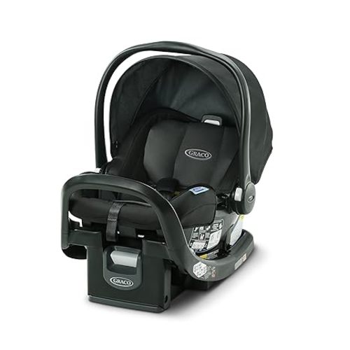 Graco® SnugRide SnugFit Infant Car Seat, Baby Car Seat with Anti Rebound Bar for Extra Safety, No-Rethread Harness, Latch Equipped Carseat, Baby Essentials, Gift for New Parents, Gotham
