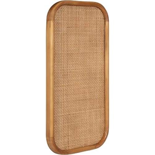 Amazon.com: Kate and Laurel Planche Modern Rattan Wall Pinboard, 12 x 24, Natural Wood, Boho Rounded Rectangle Wall Organizer for Use as Cork Board, Vision Board, or Bulletin Board