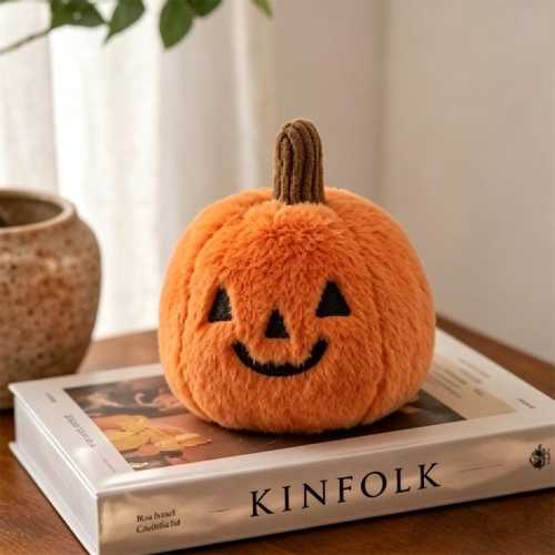 Jellycat Style Halloween Pumpkin Soft Plush Toy Cute Kawaii Spooky Stuffed Animal for Anxiety Relief & Emotional Support,Cozy Nursery Decor