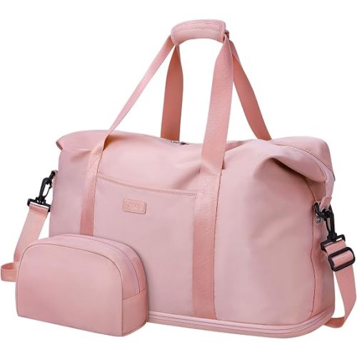 Expandable Travel Duffle Bag Weekender Overnight Bags for Women Men | 32L/43L Duffel Bag,Waterproof Carry on Bag,Hospital Bag for Labor Delivery,With Toiletry Bag,Gym,Airplane Travel