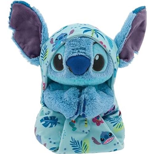 Disney Store Unisex-Children Babies Collection: Stitch Plush in Swaddle with Detailed Plush Features - Official Soft Toy - Stuffed Animals for Babies