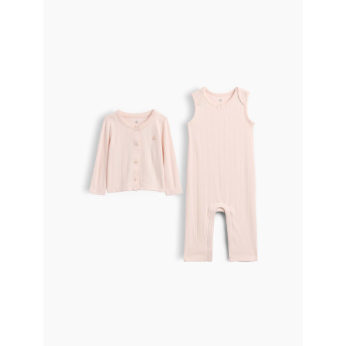 Baby Softspun Pointelle Cardigan Outfit Set