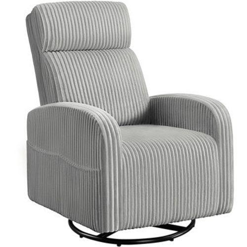 Yaheetech Corduroy Swivel Nursery Glider Chair for Nursery Room Living Room & Reviews | Wayfair