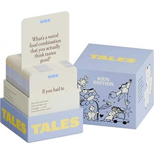 TALES 150 Conversation Cards, Kids Edition, Fun Family Games for Kids, Perfect for Dinners, Road Trips, Classrooms & Game Nights, Gifts & Gatherings, Conversation Starters to Spark Creativity