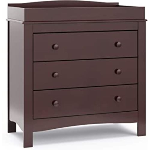Graco Noah 3 Drawer Changing Table Dresser (Espresso) – GREENGUARD Gold Certified, Includes Interlocking Drawer System