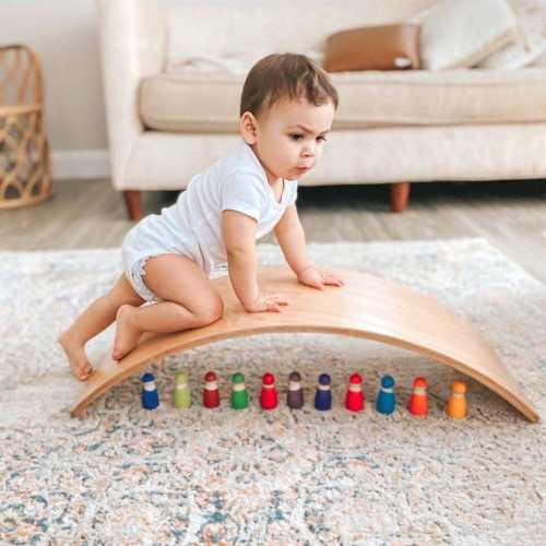 Bunny Hopkins ® | Montessori Wooden Balance Board for Kids – Handcrafted in USA