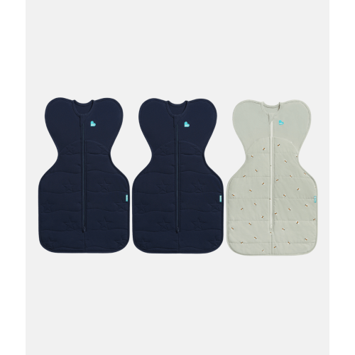 Swaddle Up Starter Bundle | 3.5 | 2.5 TOG | Navy Star | Olive Bees