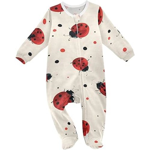 Mazeann Baby Sleepers Newborn Baby One-Piece Footies for Girl Boy