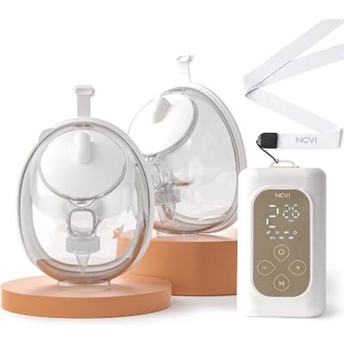 NCVI Wearable Electric Breast Pump, 4 Modes 9 Levels, Hands Free