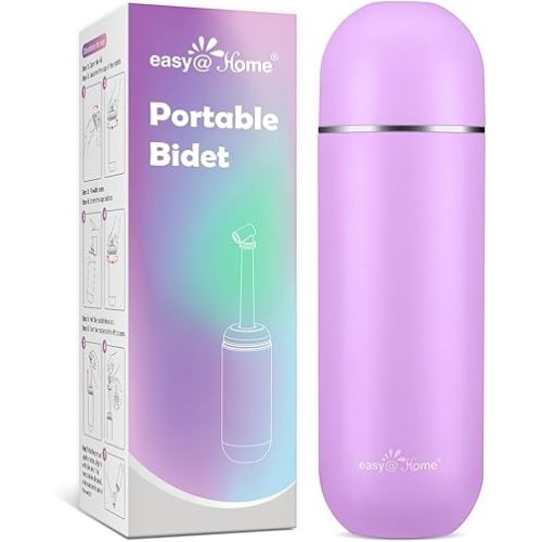 Easy@Home Portable Peri Bottle for Postpartum & Perineal Care: Handheld Bidet Perfect for Personal Hygiene Cleaning & Travel Friendly | 380ml Leakproof & Convenient Design | BPA-Free | EPB-01 Purple