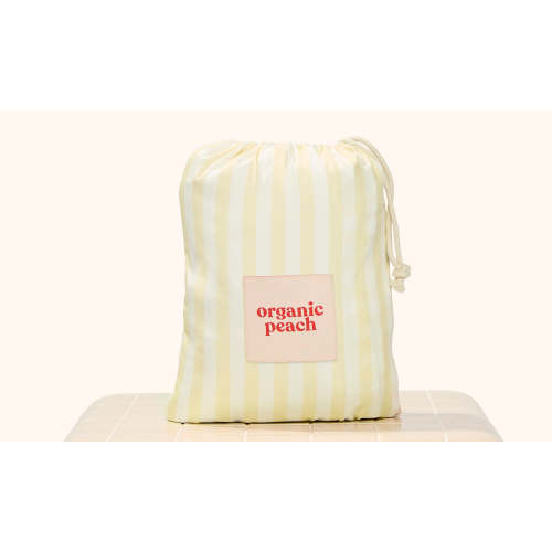 Waterproof Fitted Sheet – Lemon Stripe Bassinet