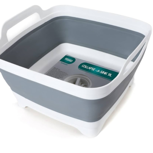 FOSJGO Collapsible Dish Basin with Drain Plug