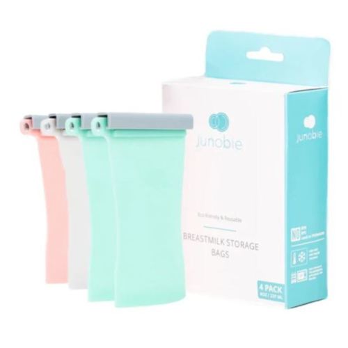 Junobie Bundled 4-Pack Reusable Breastmilk Storage Bags