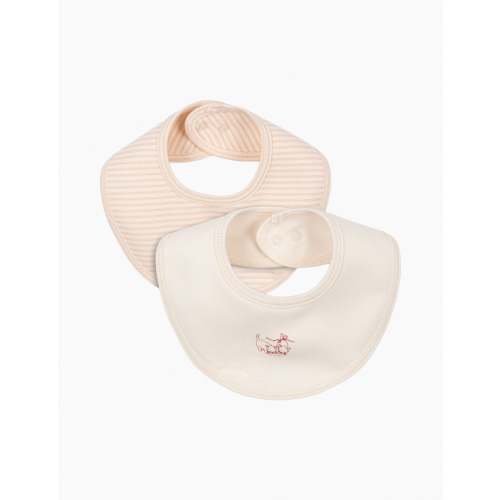 Fio Stripe 2 Pack Bibs in Blush Mix