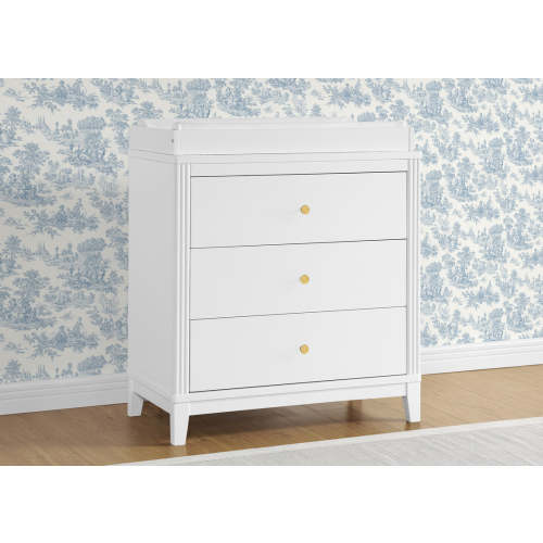 Eloise 3 Drawer Dresser with Changing Top and Interlocking Drawers | Delta Children