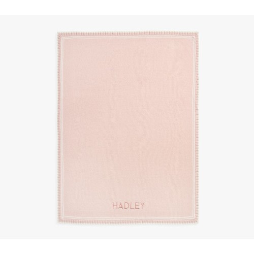 Preppy Soft Touch Knit Border Baby Blanket