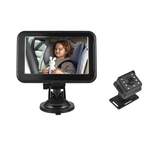 Cacagoo Baby Car Back Seat Camera, 5" HD 1080P Monitor Screen Camera Night Vision Infant Mirror