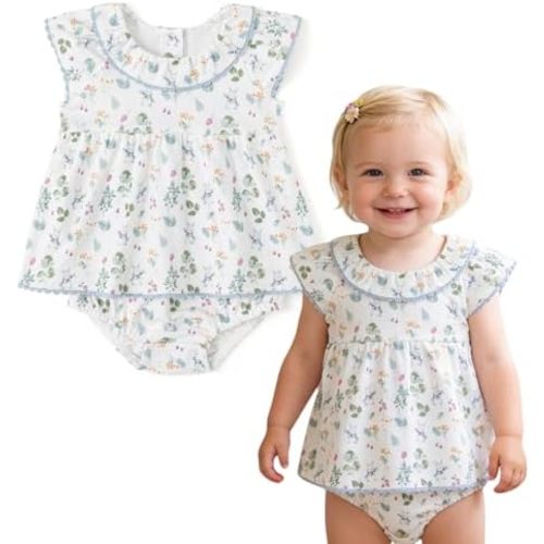 Simplee kids Baby Girl Romper Onesie,Short Sleeve